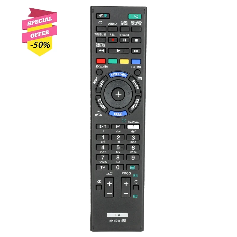 RM-ED061 Remote Control For Sony TV KD-49X8505B KD-55X8505B KD-55X9005B KD-65X8505B KD-65X9005B KD-70X8505B KD-65S9005B