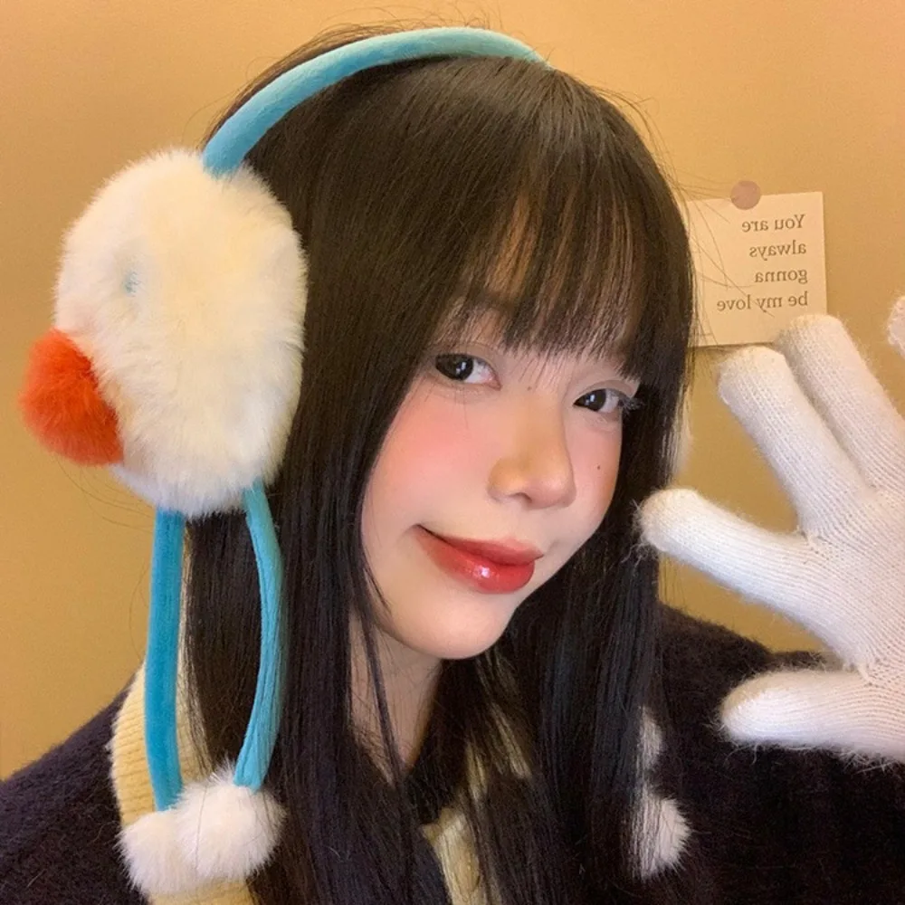 

Fashion Windproof Snowman Earmuffs Thicken Soft Plush Ear Warmer Cute Keep Warm Ear Cap Christmas Gifts