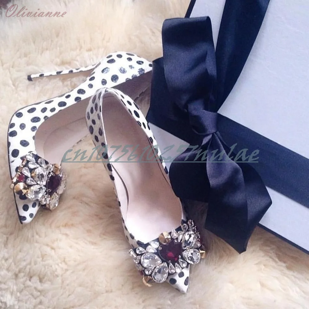 

Blingbling Crystals Decor Pointy Pumps Shallow Stiletto High Heel Mixed Color Fashion Sexy Women Shoes 2025 Zapatos Para Mujere