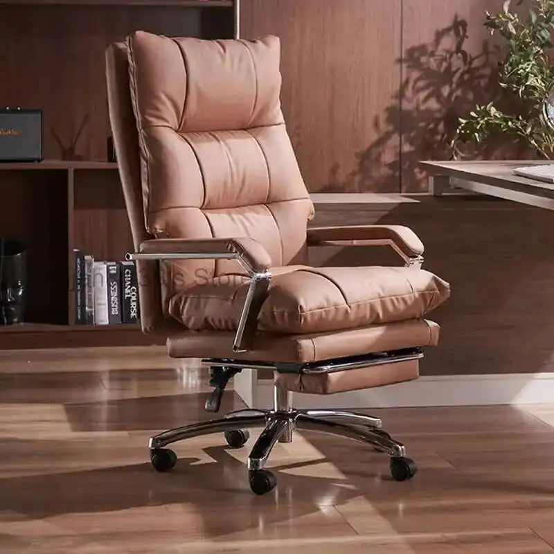 Leather Oversized Durable Wheels Office Comfortable Chair Sponge Gaming Chair Nordic Recliner Cadeira Gamer Office Furniture