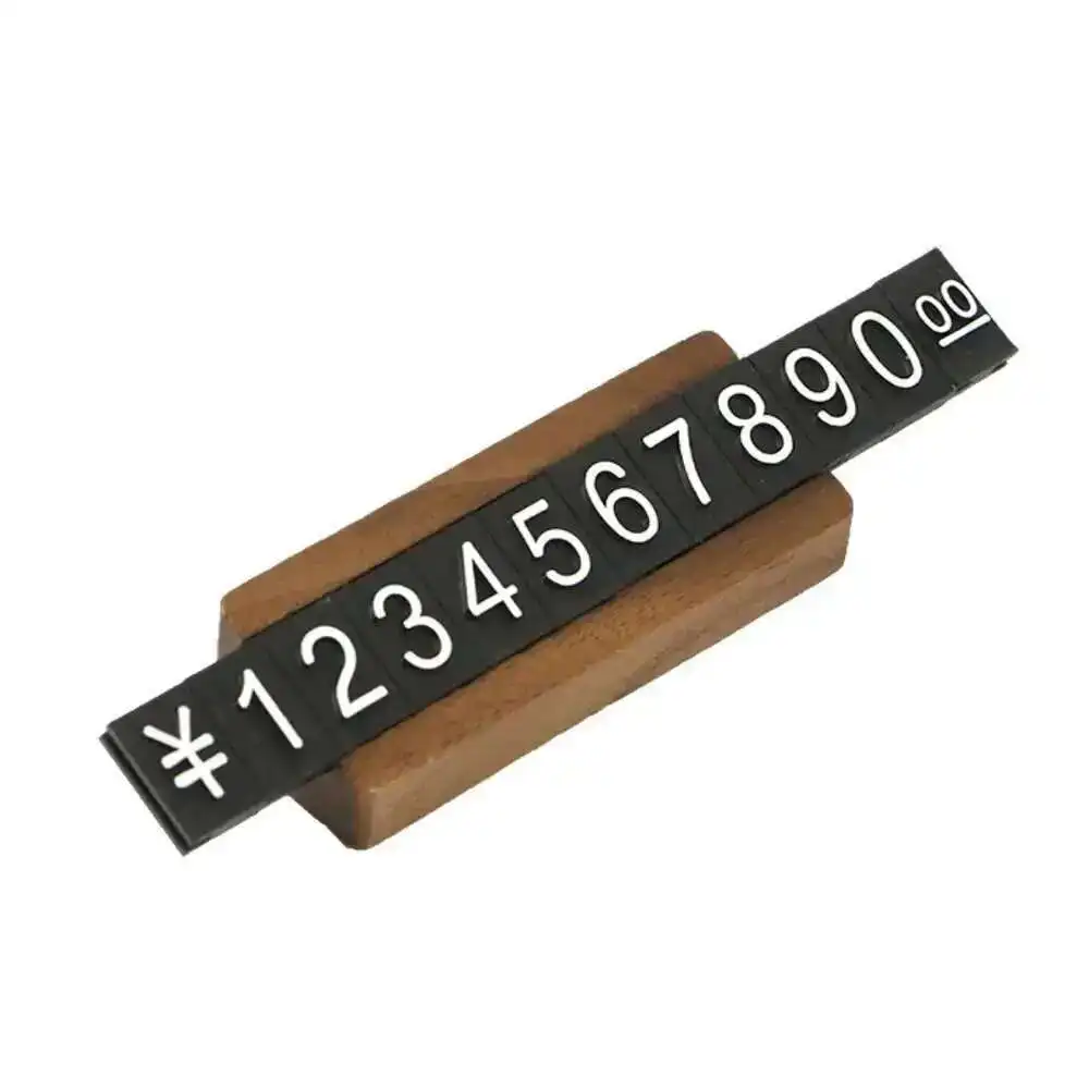 10 مجموعات/وحدة شارة السعر مكعب سعر البيع الخشبي عرض الرفوف العلامات لمتاجر البيع بالتجزئة مركز التسوق #1