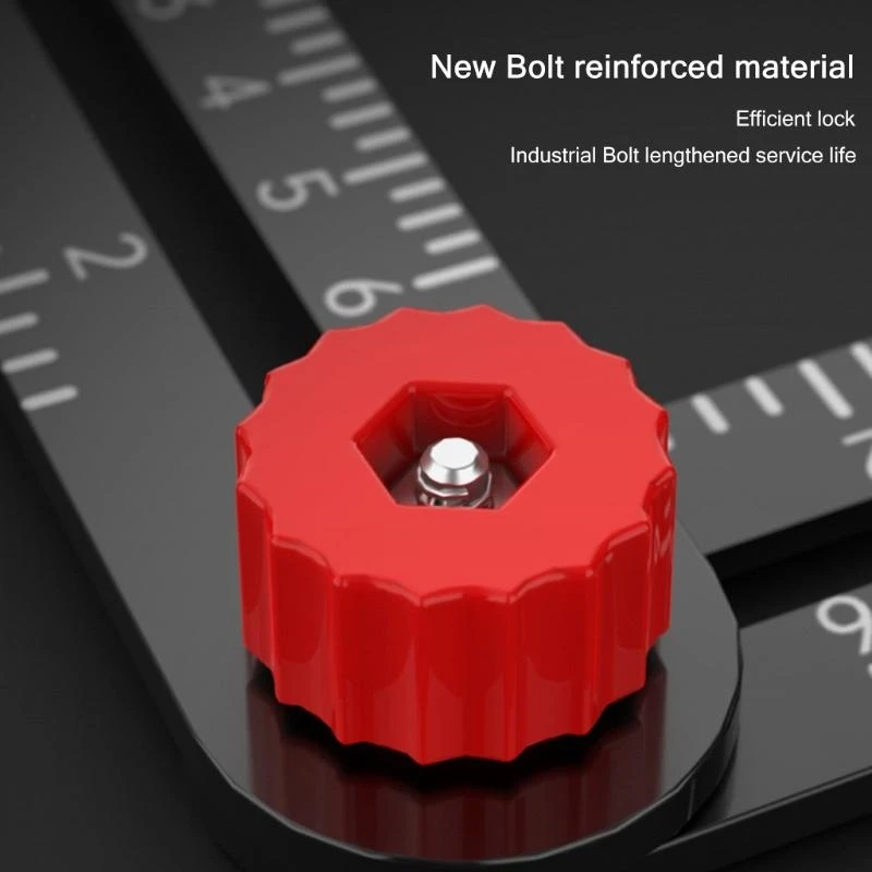 652F 6/12 Ângulo dobrável Ferramenta medição vários ângulo medição alumínio da régua alumínio