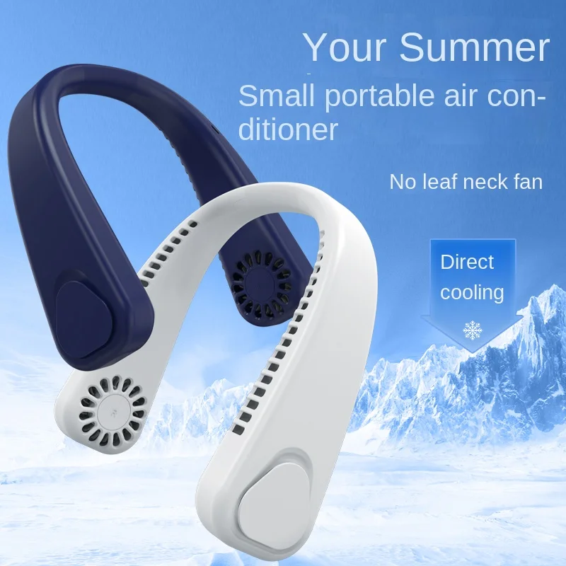 

Neck Fan Mini Portable Bladeless Hanging Neck Rechargeable Air Cooler 3 Speed Mini Summer Sports Fans Usb Fan Cool Decoration