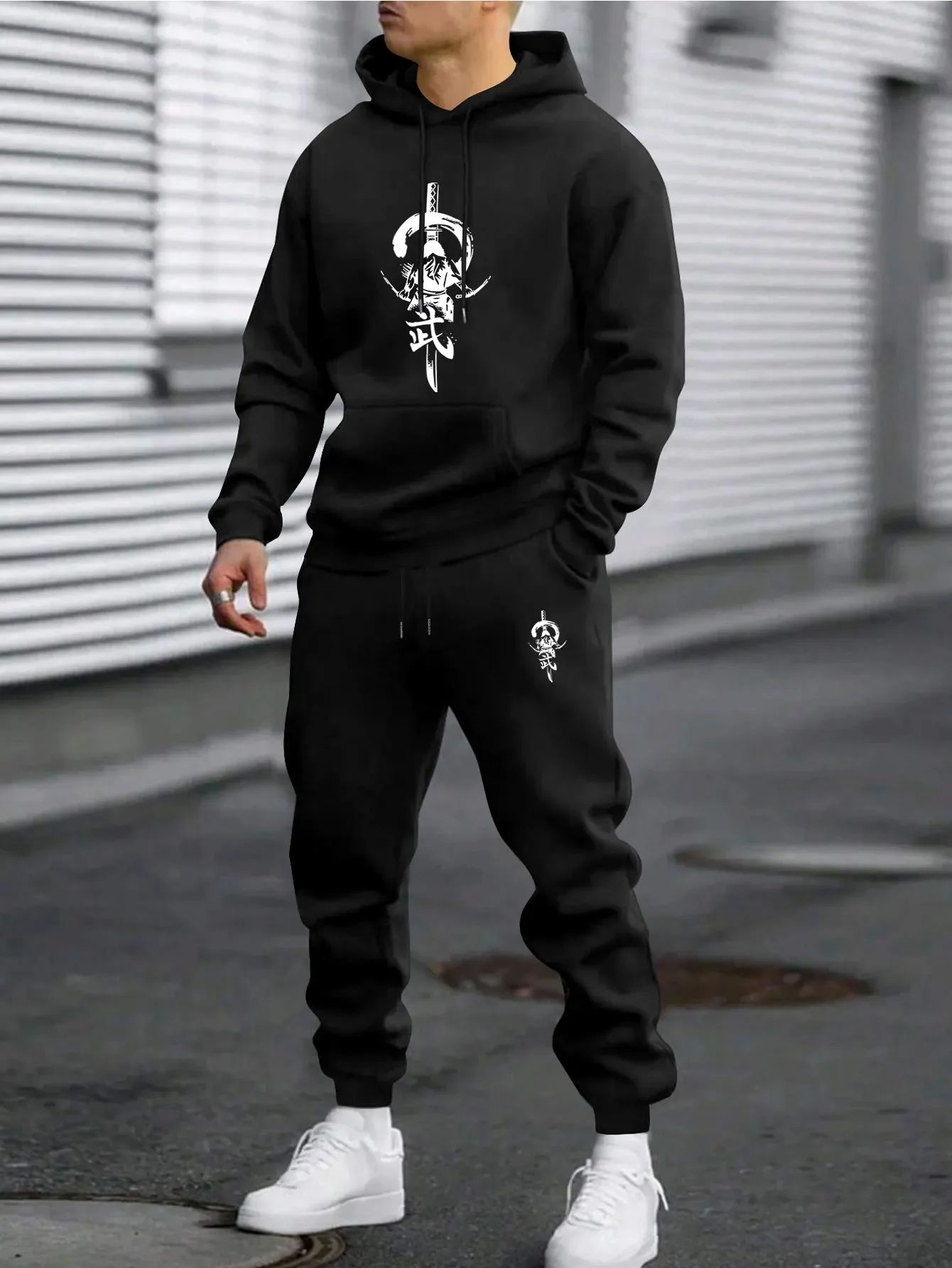 2026 Men's Tracksuit Clothing Set printed Hoodie Sweatpants Hooded Long Sleeve Sportswear Sweatshirt Suits