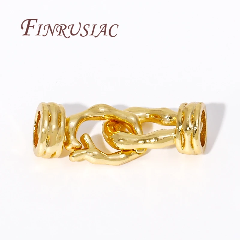 주얼리 커넥터 걸쇠, 금 도금 진주 목걸이 엔드 걸쇠, 황동 패스너 걸쇠, DIY 주얼리 제작 용품, 18K