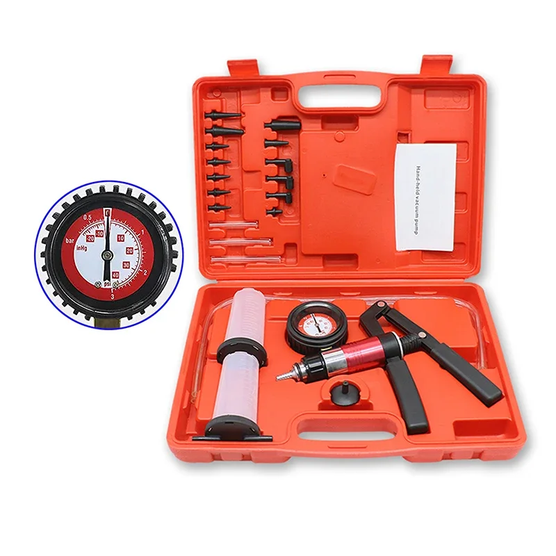 Oil Change Power Steering Fluid Bleeding Tool Kit Hand Held Vacuum Pump Brake Bleeder Set Clutch Fluid Bleed Tester Tool Kit