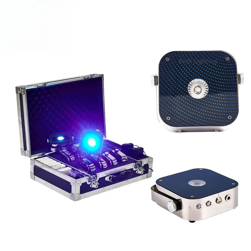 

Battery-Powered Mini Uplights RF Remote LED Spotlight Set with Case Party Lights