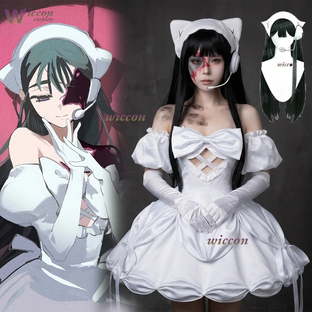 Alien Stage Zombie Stage Sua Cosplay Costume Gown Goth Round 1 Alternate Dress Wig White Special Outfit Anime Halloween