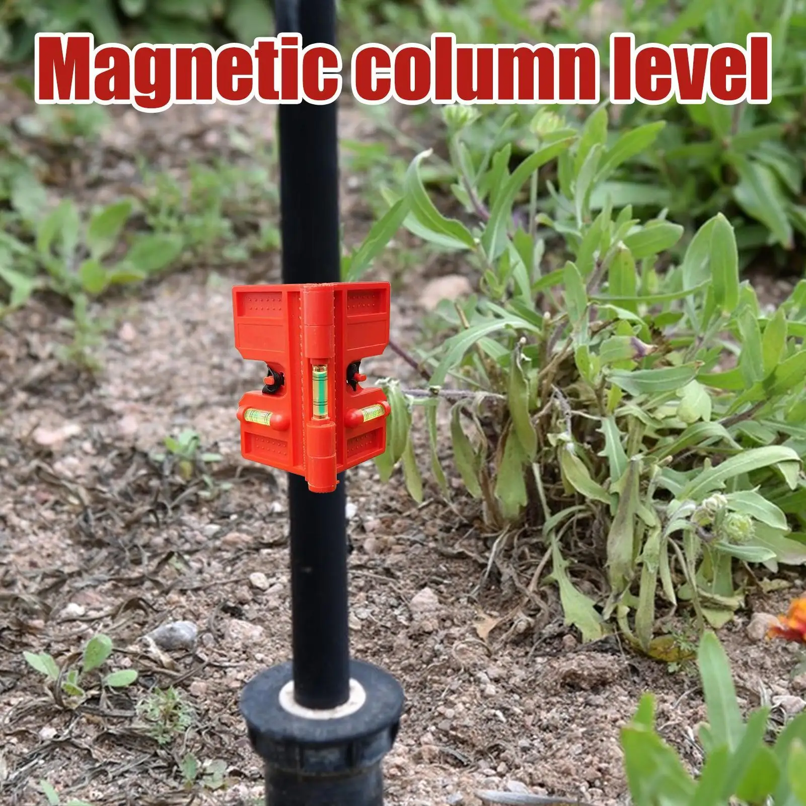 Regla Horizontal magnética plegable de nivel de poste, herramienta de nivel de poste magnético para taller de carpintería, renovación de construcción de plomería