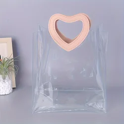 3pcs-Transparent PVC Valentine's Day carrying bag, Love carrying Instagram style gift bag, Wedding carrying gift bag