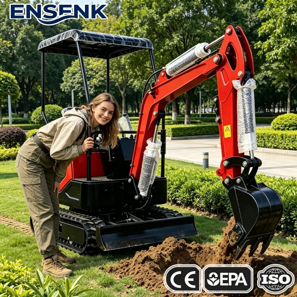 0.8Ton 1.8Ton Scenic build Mini Excavator low noise Customization Machinery Kubota engine tourist area machinery goods