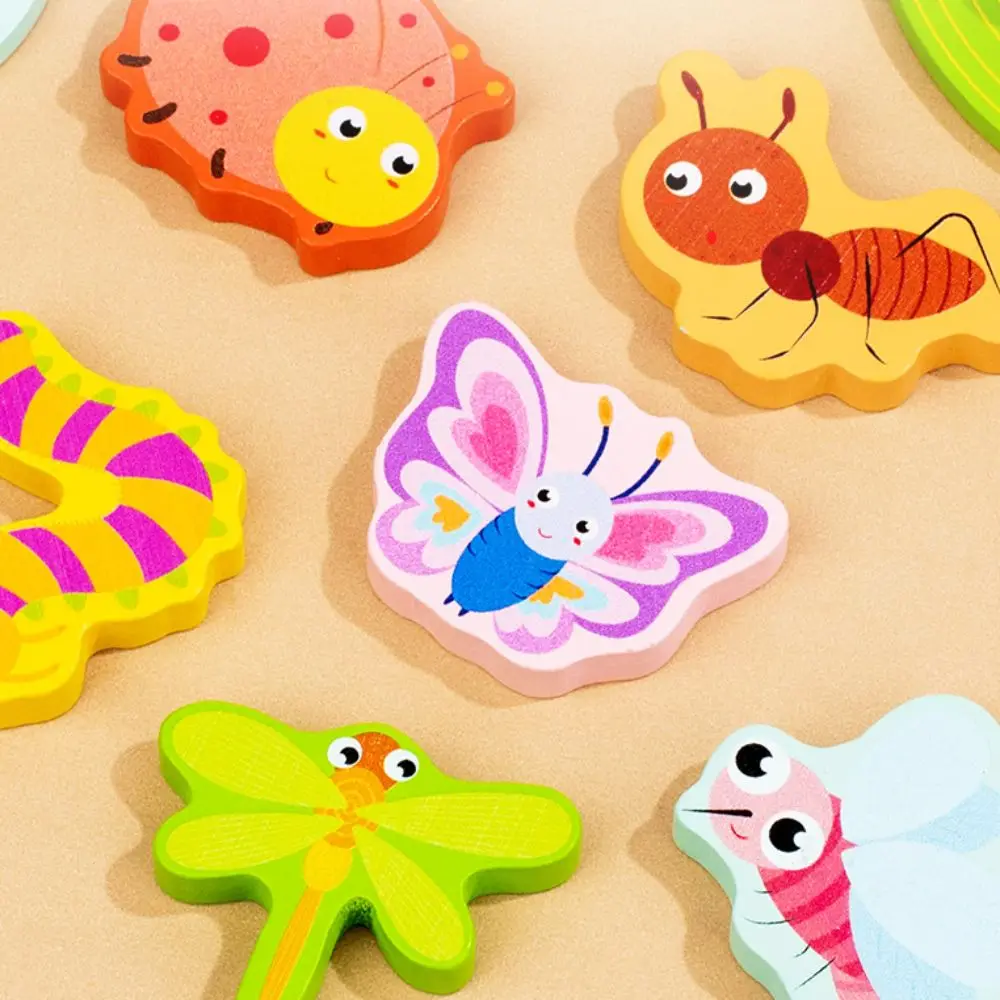 Rompecabezas de dinosaurio de madera con clavija de madera, rompecabezas educativo de dominó de animales preescolares, juguete de Aprendizaje Temprano, rompecabezas multicapa para niños pequeños
