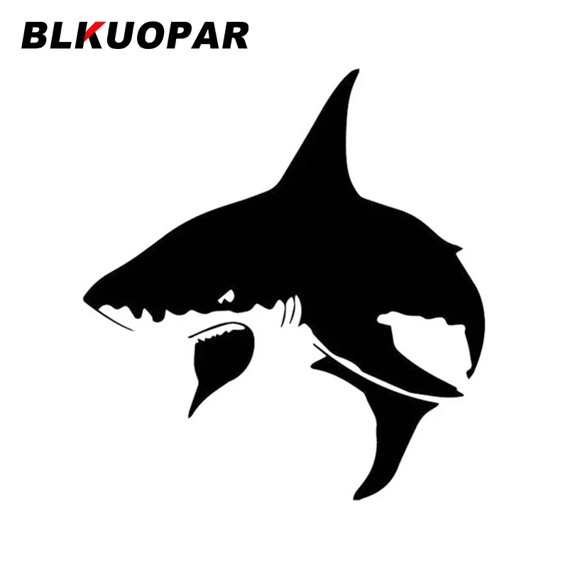 

BLKUOPAR наклейки для автомобиля с глубоководной акулой, наклейки с свирепыми животными, окклюзия, царапины, высечки, караван, доска для серфинга, автомобильные товары