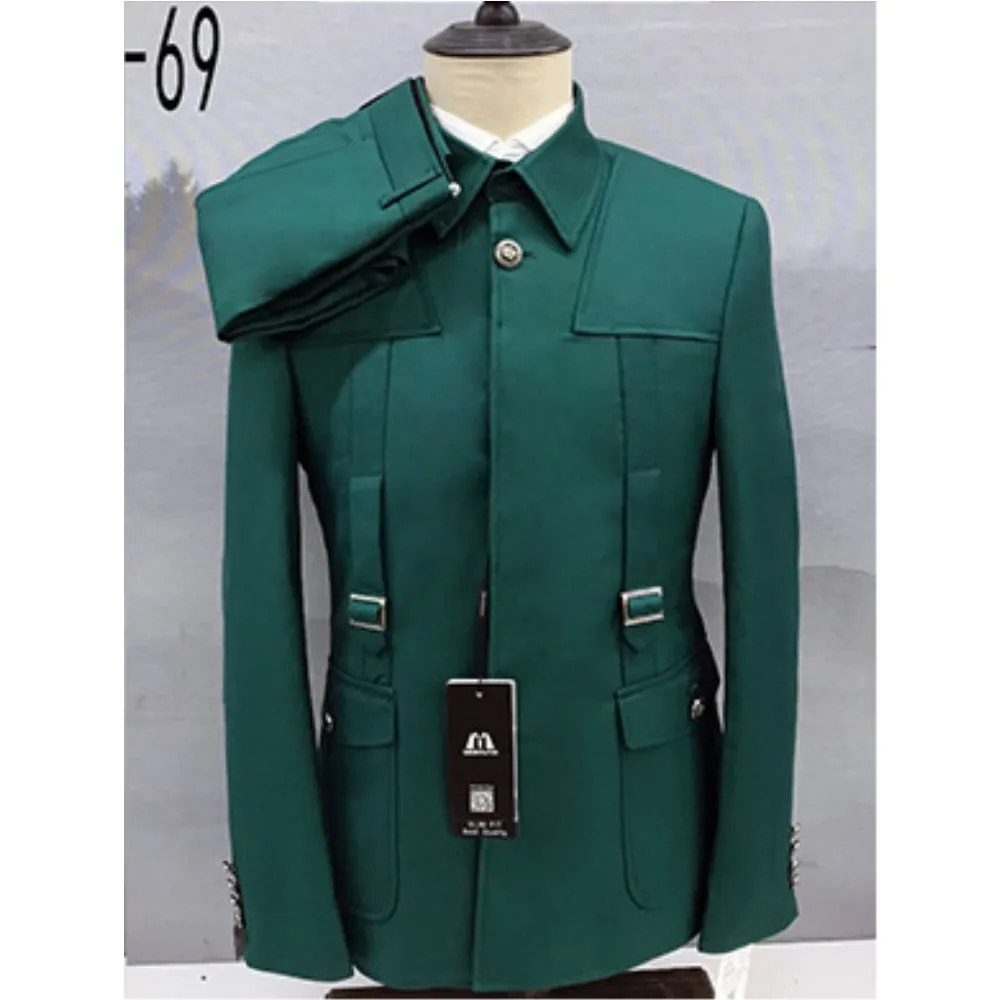 

Latest Design Men Suits 2 Pcs One Button Formal Tuxedos Wedding Business Casual Single Breasted Custom Male Suit Jacket+Pant