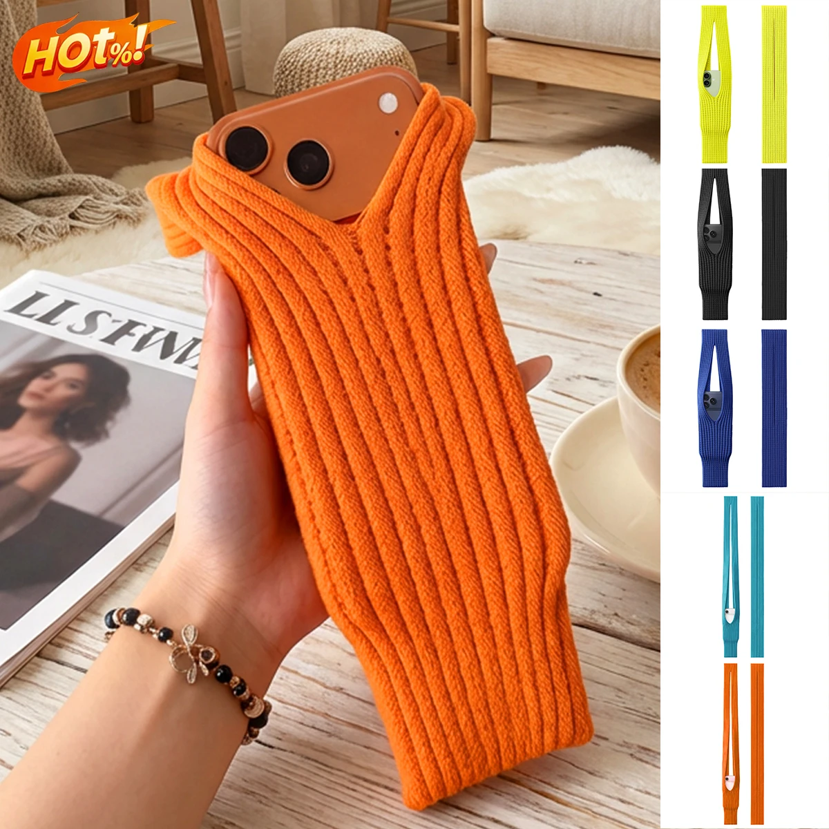 New 2026 Phone Pocket Woven Bag Short 40cm Long 80cm Fashion Accessories High Knitted Mobile Phone Mini Bag Portable For iPhone