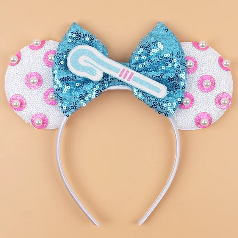 Disney TOY STORY Cosplay Mouse Ears Headband For Girls Sequins Bow Birthday Party Hairband Christmas DIY Hair Accessories