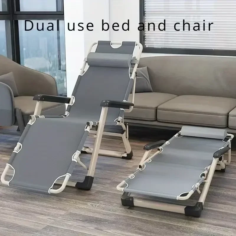 Portable Outdoor Recliner, Folding Lounge Chair for Lunch Breaks, Courtyard Beach Office Balcony Use, Lightweight Adjustable