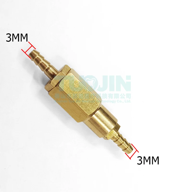 Dental Check One‑Way Valve, Dental Chair Spare Part Non‑return Valve for Dental Air Water Tube Pipeline Fitting