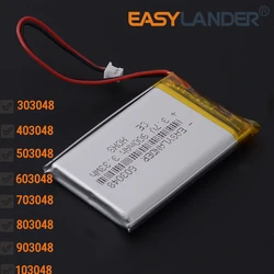 JST1.25 2P 3.7V 900mAh 603048 303048 403048 503048 703048 803048 903048 103048 123048 Lithium Li Polymer LiPo Battery