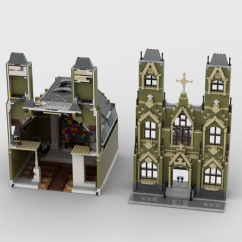 4015pcs MOC Cathedral Modular Architecture Building Blocks ชุดประกอบของเล่นเด็กเทศกาลของขวัญ