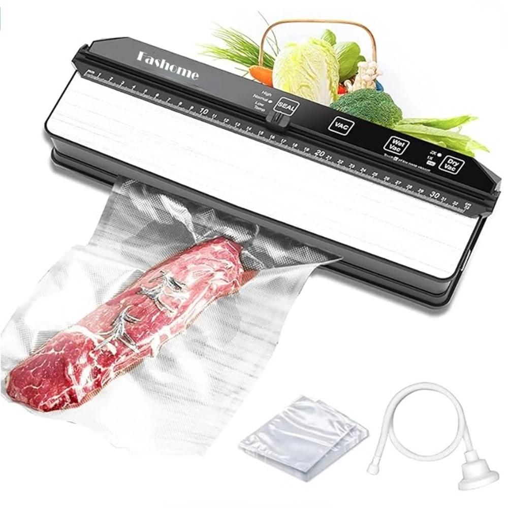 

​Automatic Vacuum Packaging Machine For Kitchen Widen Double Pump Vacuum Sealer with 15 Vacuum Bags Home Food Storage Container