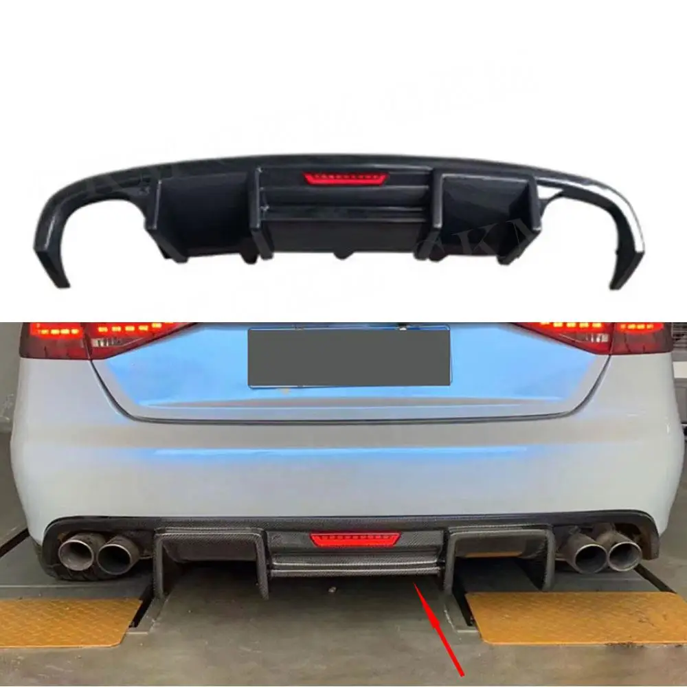 

Lip Diffuser Carbon Fiber K Style Rear Bumper Diffuser Lip for Audi A4 B8 S4 2009-2012 Car Body Kit Accessories