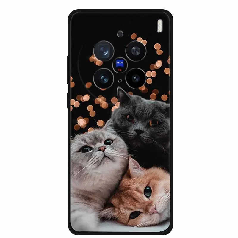 Phone Case For Vivo X200 Pro Back Cover Case Black Silicone Soft Funda For Vivo X200 Pro 5G Case X200Pro X 200 Pro 6.78\