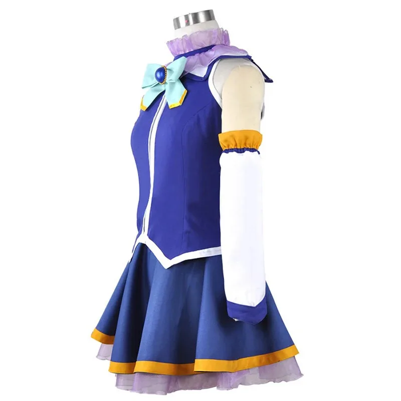 KonoSuba La Benedizione di Dio su Questo Meraviglioso Mondo Aqua Top Abito Uniforme Vestito Anime Personalizza Costumi Cosplay Parrucca mj: 3