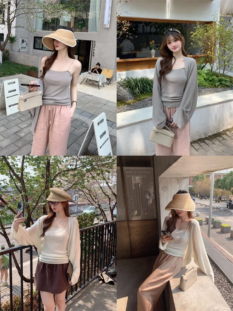 

Новинка Outsider: Весенний кардиган-накидка из лиоцелла и шелка, универсальный, для кондиционированных помещений, женский модный комплект, сезон 2025