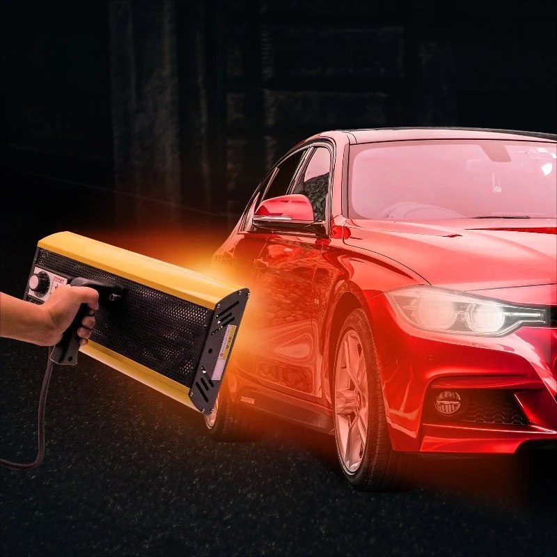 2000W Infrared Automotive Paint Curing Lamp Handheld Paint Dryer Heating Light For Car Body Repair Spray Booth Workshop Use