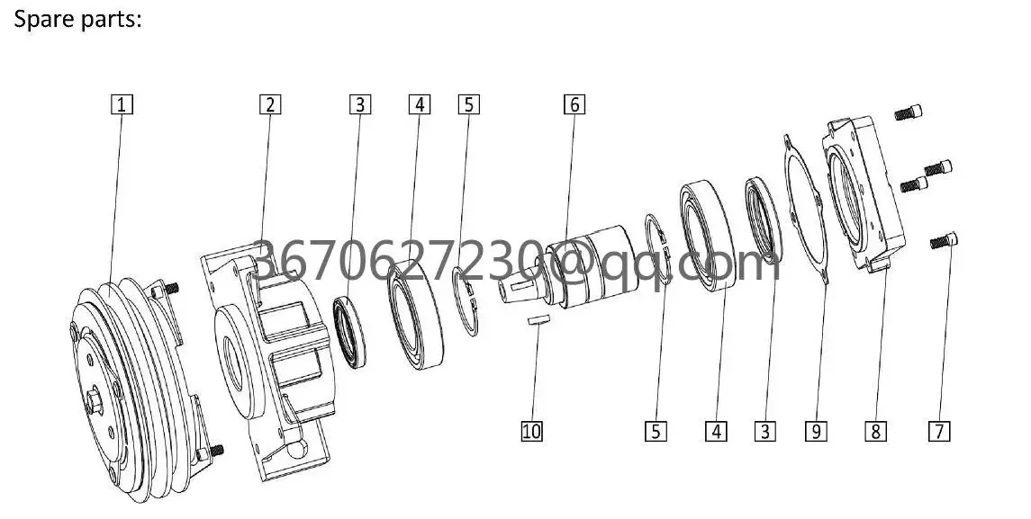 Electromagnetic Clutch  12V KRS30901 with Gr2 Gear Pump