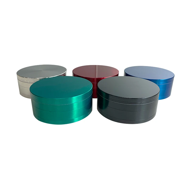 Zinc Alloy 98mm Herb Grinder Tobacco Smoke Big Spice Crusher Mill Shredder Push Type 4 Part Rolling Accessories for Smoker