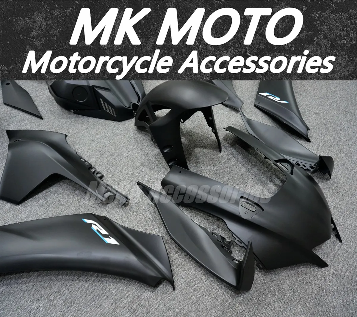

Комплект обтекателей для Yzf R1M R1 2020 2021 2022 2023, высококачественный комплект кузовных деталей из АБС-пластика, матовый черный цвет.