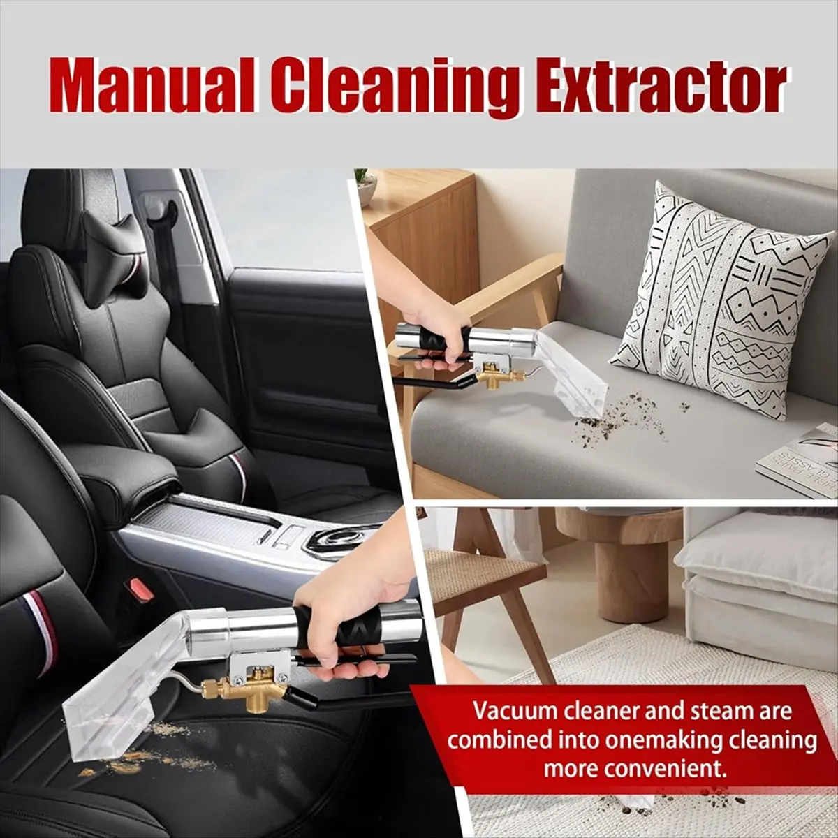 آلة شفط البخار متعددة الوظائف، آلة تنظيف التقاط الرأس لتنظيف تنجيد الأريكة العميق