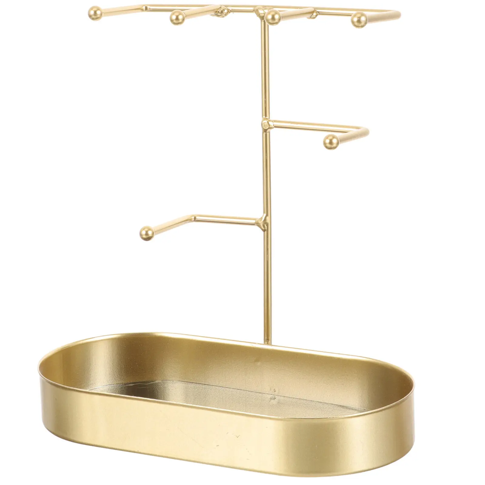 

Трехуровневая подставка для украшений из железа: держатель для ожерелий, браслетов, серег, органайзер для хранения, настольная подставка для ювелирных изделий