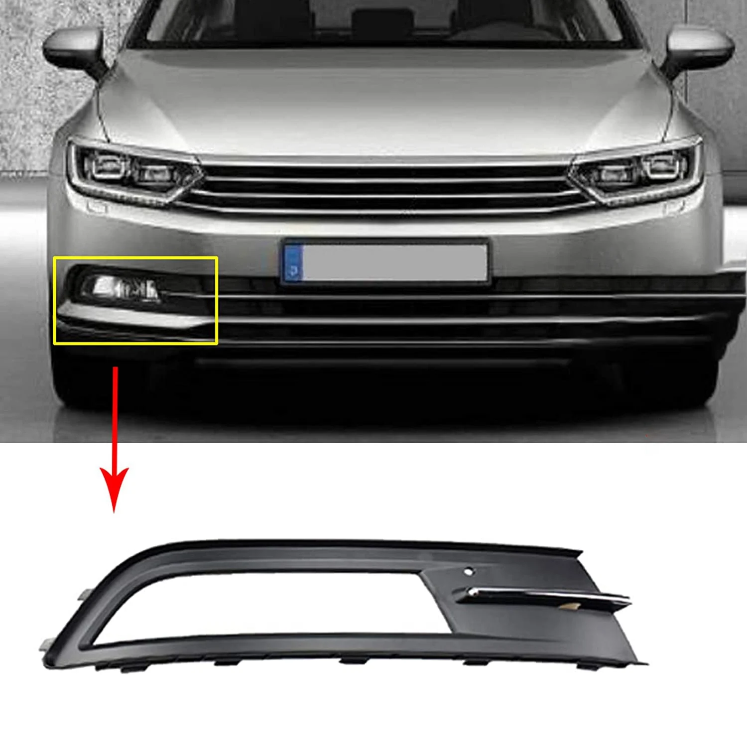 

A13Z_Car Front Bumper Fog Light Cover for Passat B8 2015 - 2019 Left