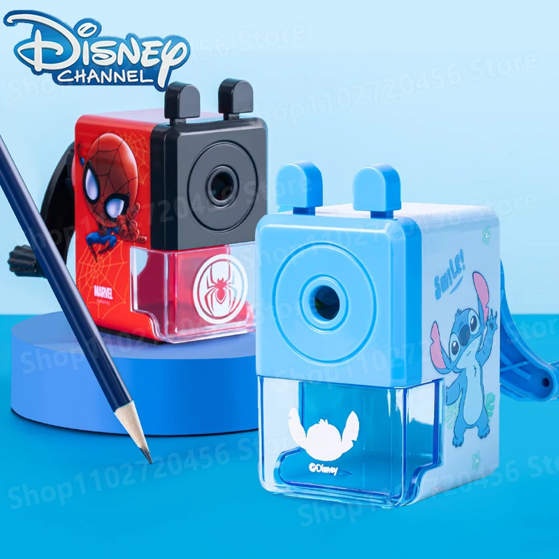 Anime Disney Stitch Manual Operation Pencil Sharpener Cartoon Series Student Safe Hand-cranked Single Hole Sharpener Stationery