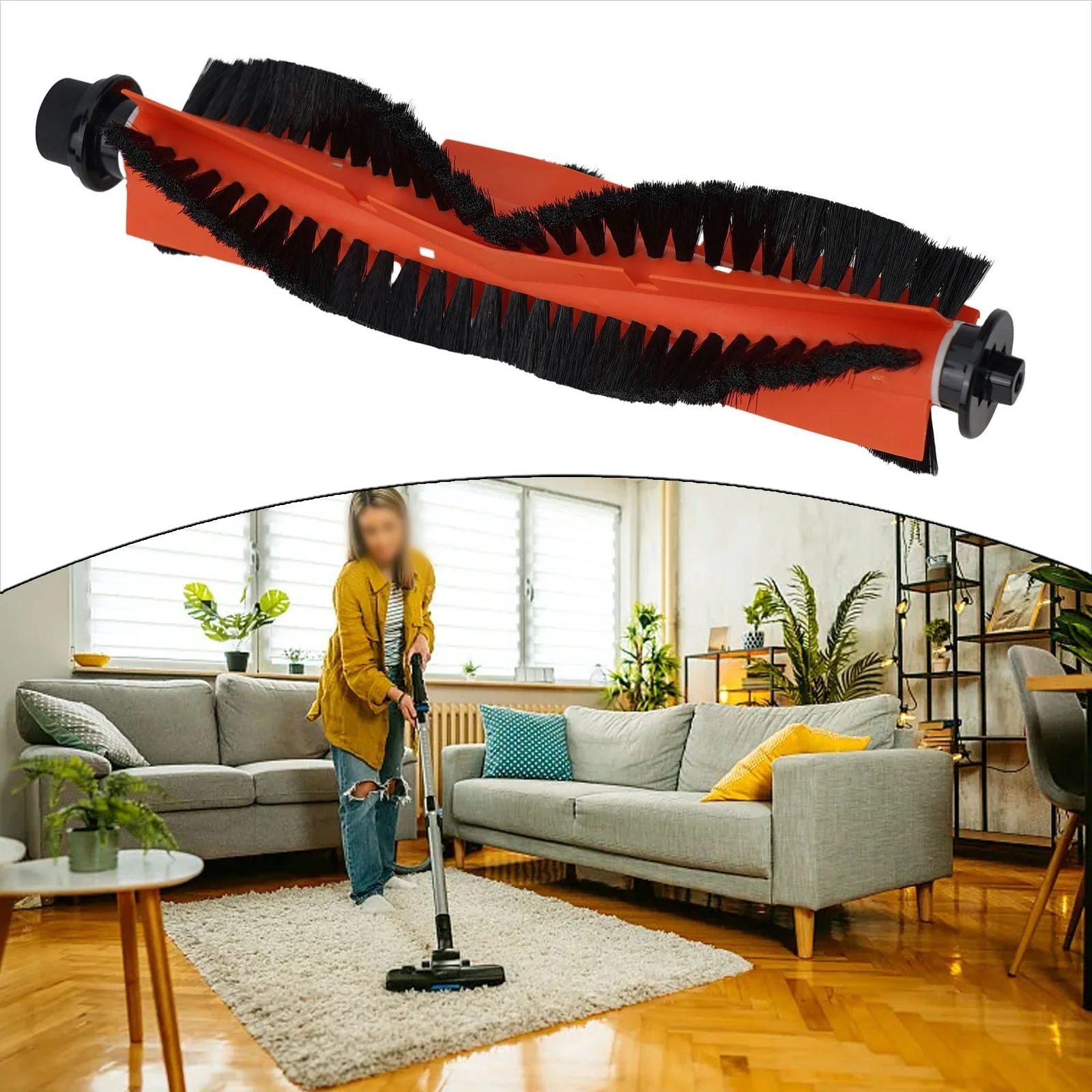 Compatible Central Brush Main Brush Roller Brush Cleaning Performance High Speed Rotation Close To The Ground Every Months