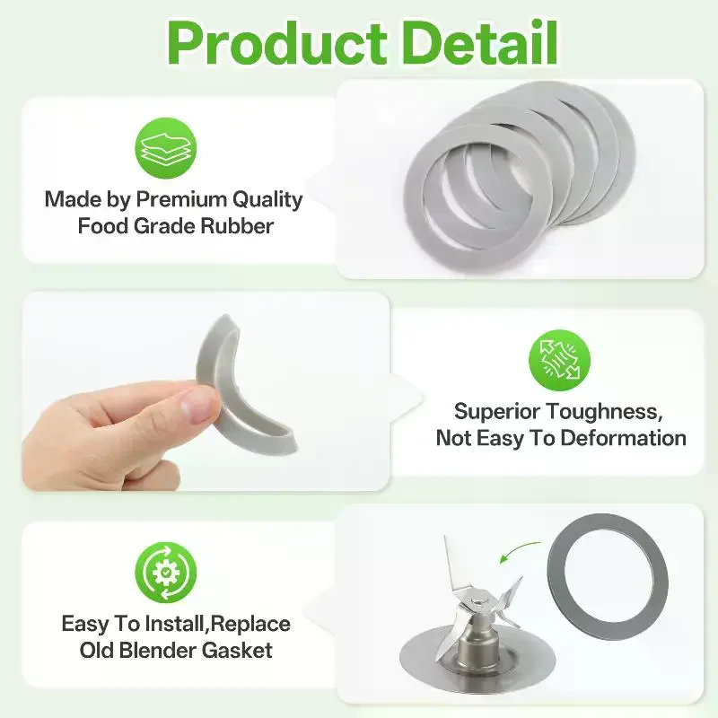 5-piece Rubber O-ring Gasket Set Mixer Gasket Replacement Parts Household Gasket Replacement Kit