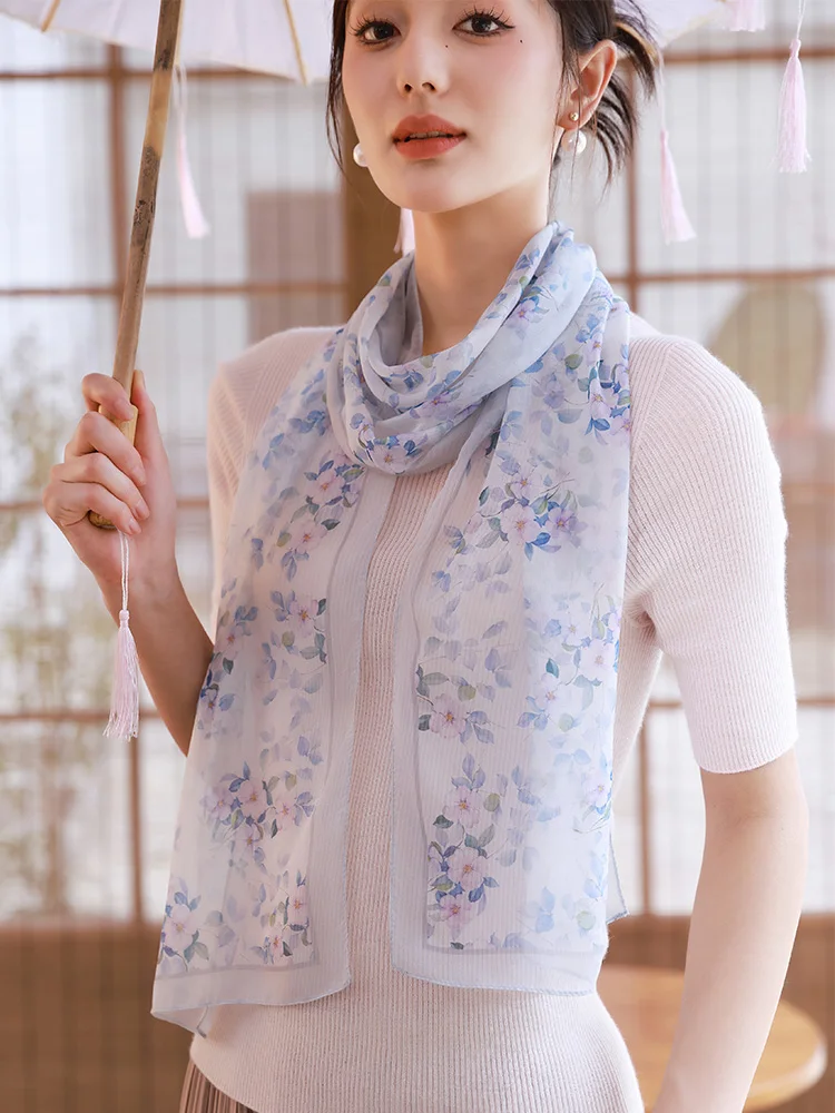 silk-scarf-necktie-women's-versatile-summer-thin-shawl-neck-protection-sunscreen-long-rectangle-scarf-multi-function-silk-scarf
