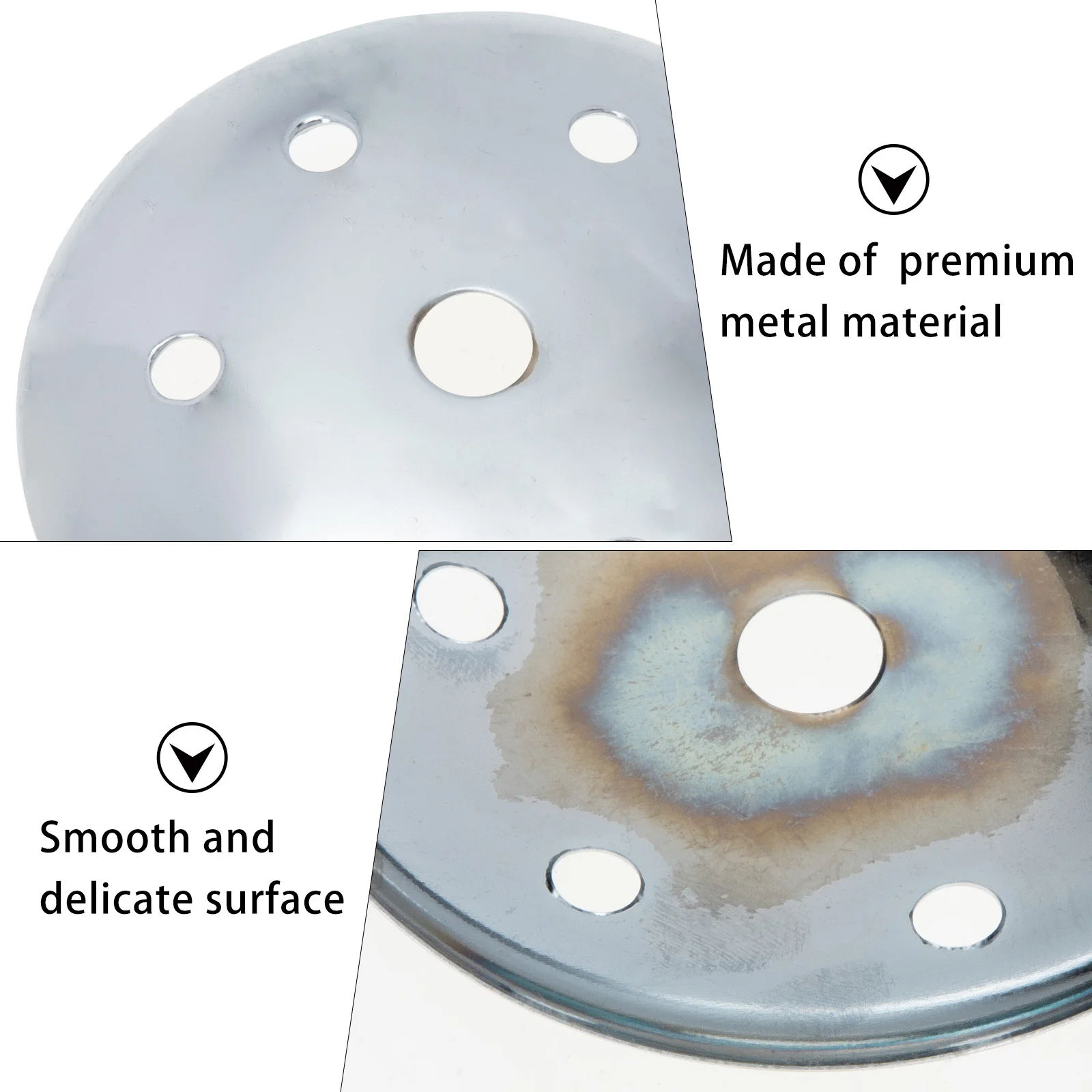 

4pcs Table Lamp Base Iron Desktop Ceiling Plate Round Light Chassis Accessory For Pendant Shade Mounting Decor