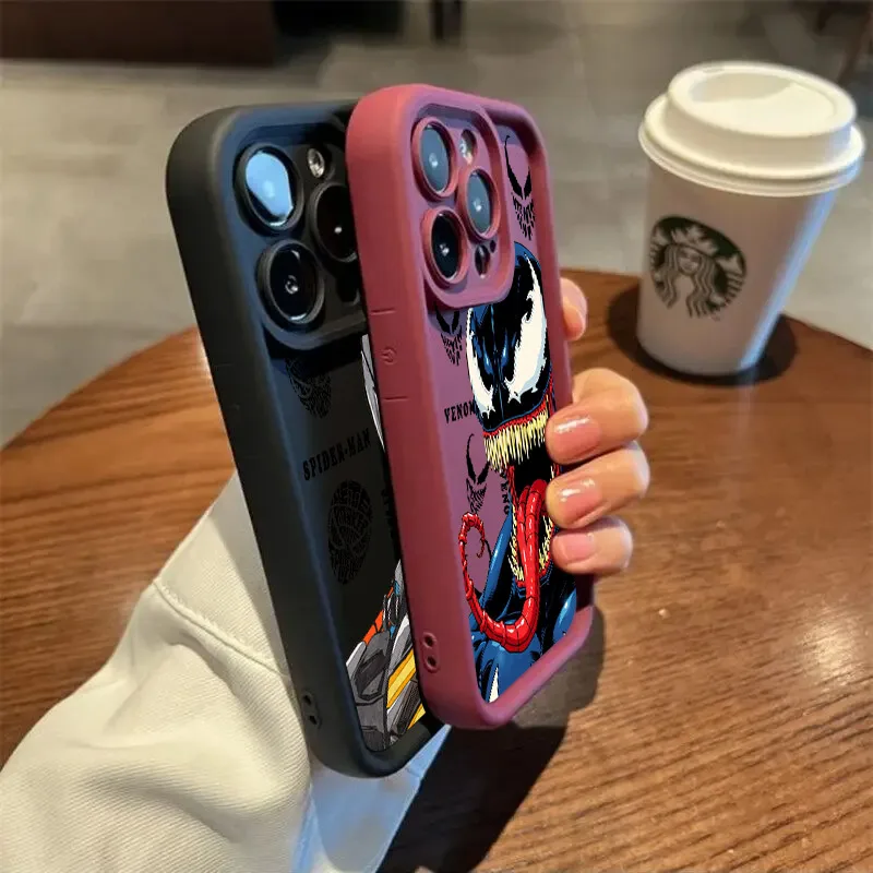 Чехол для телефона Marvels Spiderman Venom для Samsung S25 S24 S23 S22 S21 S20 F06 M16 FE Plus Ultra 4G 5G, мягкий силиконовый чехол из ТПУ