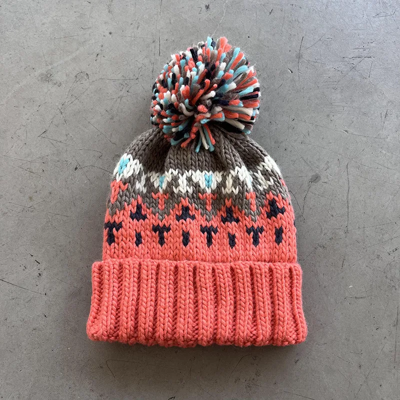 Niedliche Bommelmütze für Damen und Herren, dick, warm, gestrickt, Wolle, Wintermütze, Outdoor, warm, Plüsch, mit Fleece gefüttert, warme Mütze, Mützen, Mütze – Detail 7