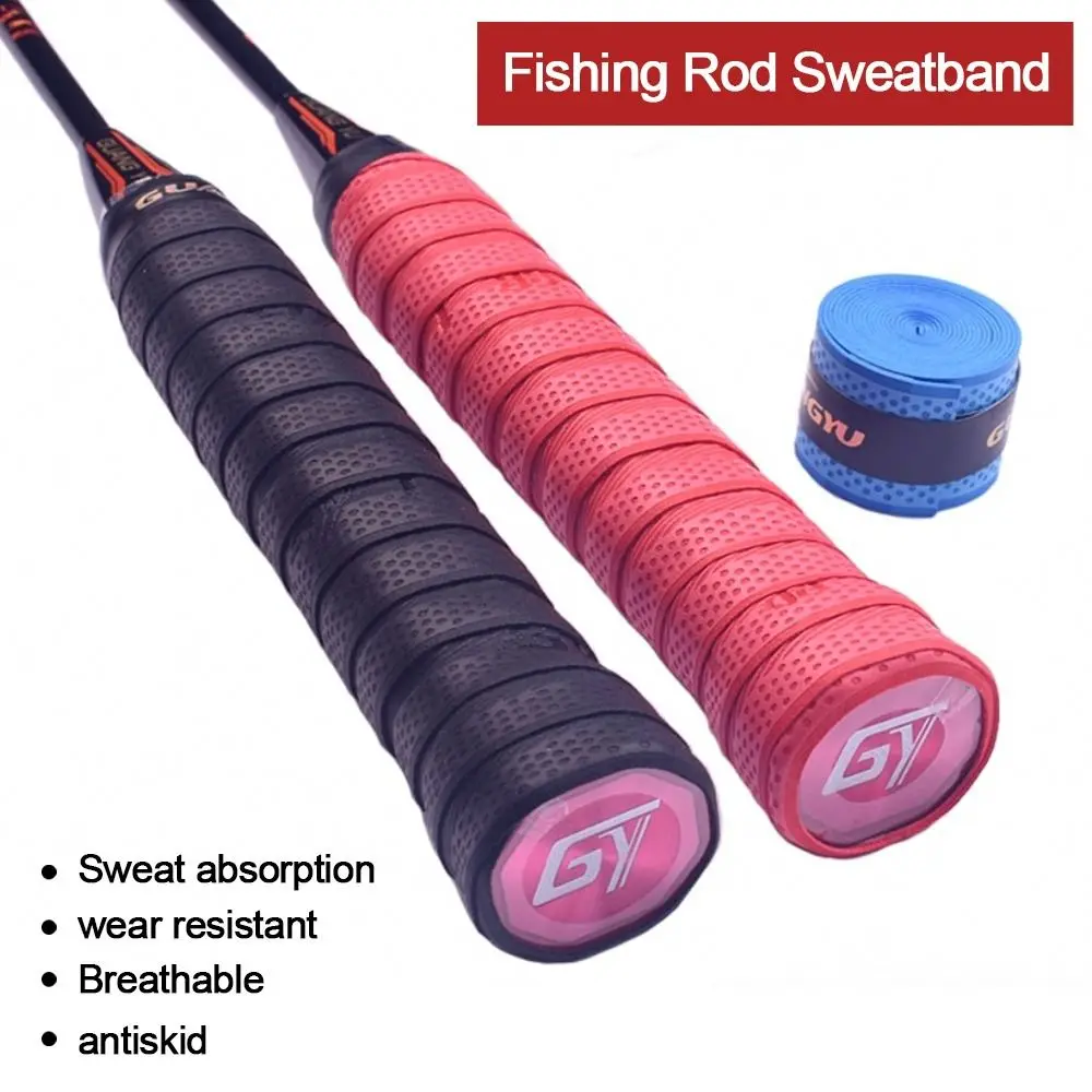 New Gradient Colorful Thickened Sport Fishing Rod Sweatband Anti-Slip Sweat Tape Wraps Badminton Tennis Racket Grip Tape