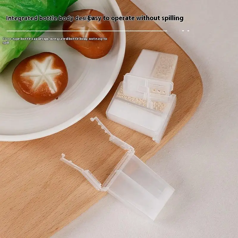 2in1 Camping Seasoning Shaker Multi-Purpose Spice Jar With Lid 2-Compartment For Outdoor BBQ Cooking Salt Pepper Storage Box