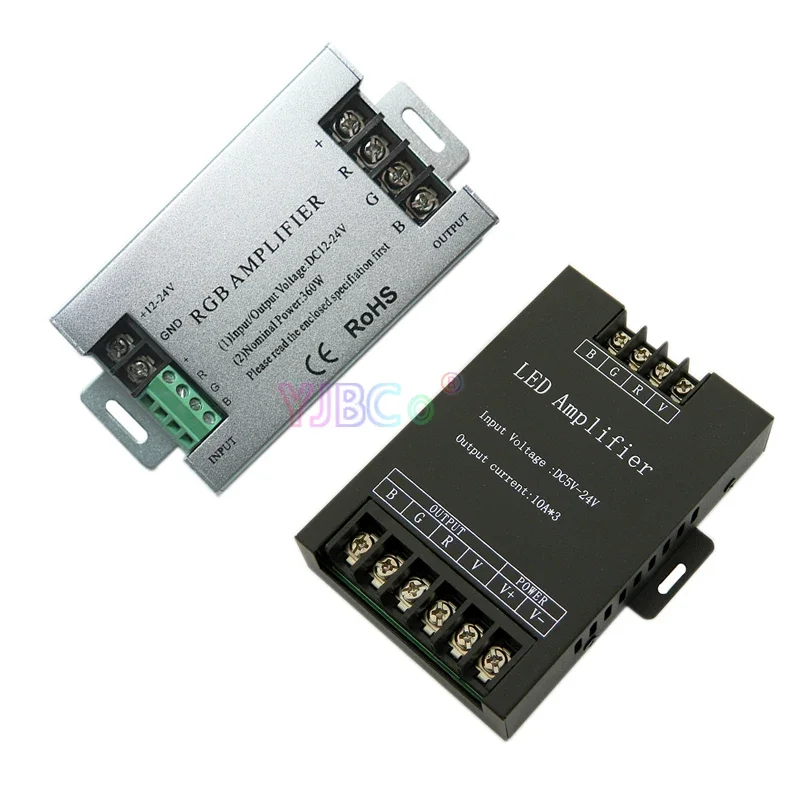 

5V-24V 12V DC Iron shell 360W RGB led Amplifier Controller Signal Repeater 360W for 3528 2835 5050 RGB Led strip light