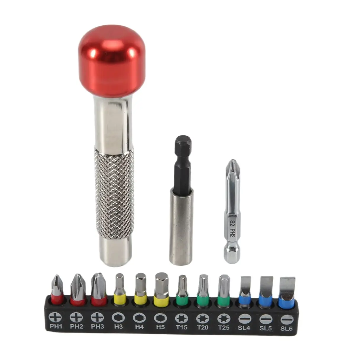 HGHO DONUMEH Screwdriver Multifunctional Keychain Magnet Tool for Portable Bike Repair