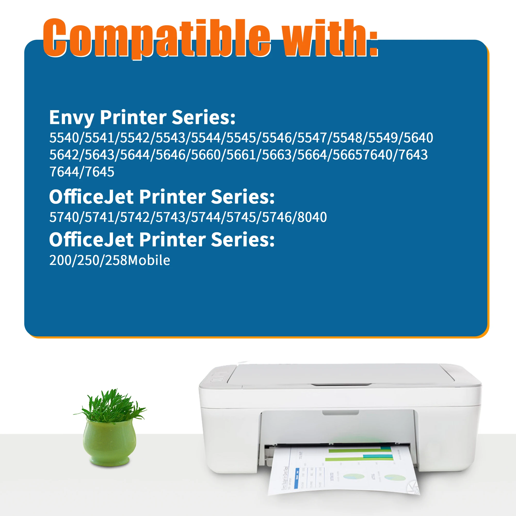 Jhaan 62XL Multipack Tintenpatronen Kompatibel mit HP 62XL für HP Officejet 5740 Envy 7640 5540 5548 – Detail 2