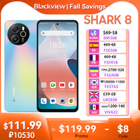 Blackview SHARK 8 Smartphone Android13 G99 Mobile Phone 6.78'' 120Hz 2.4K Display 16GB RAM 128GB/256GB ROM 64MP Cameras Phones