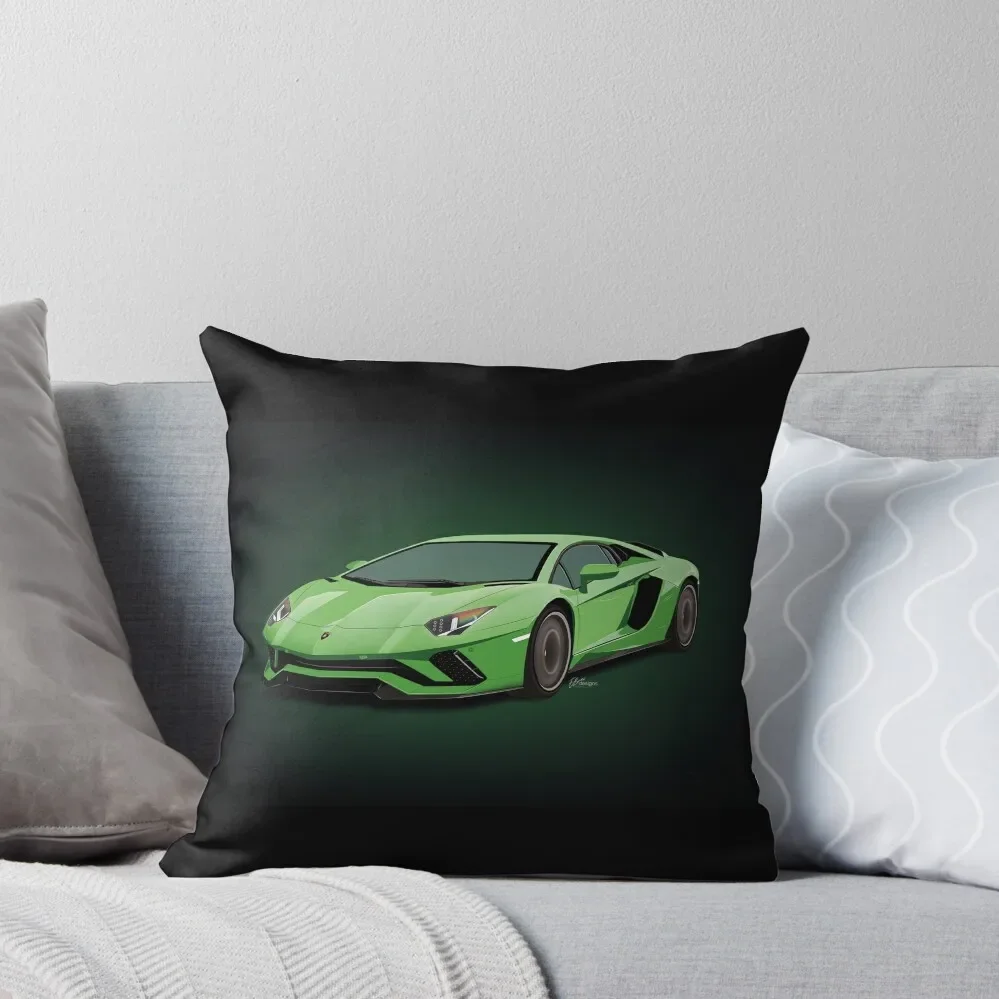 Lime Lambo Throw Pillow Pillow Covers Decorative Throw Pillow Covers Sofa Cushion